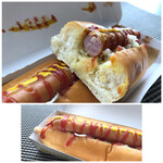 ITOSHIMA-STAND い～とや - ＊パンの食感が好みではないというので焼いてみましたら、食感＆お味がよくなったそうな。 ソーセージは普通に美味しいとのこと。