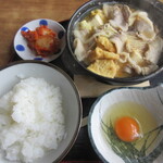 ドライブイン笠松 - 肉なべ定食　950円