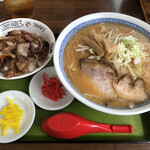 Ramen Arisa - 味噌ラーメンとミニ牛カルビ丼