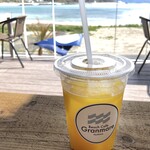 Beach Cafe Granmare - ◆マンゴードリンク・・夫曰く「キーマには少し甘めのドリンクが合うらしい。(^◇^;)