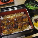 亀の池 浪速 - ボキらが注文したのは、うな重きざみ肝吸・香の物付2300円