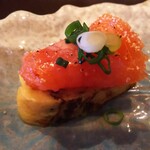 うみからそらへ - 出汁巻玉子の炙り明太子のせ