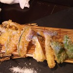うみからそらへ - 穴子一本天と野菜天 定食 1300円