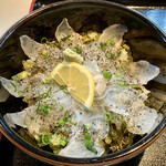 味処 矢野 - ひらめ海鮮丼(1,100円)
