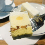 Ekuseru Shioru Kafe - 低糖質レアチーズケーキ　アーモンドもしっかり