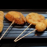 いかやき やまげん - 串揚げ４本