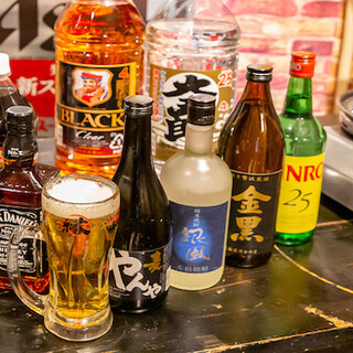 2 hours All-you-can-drink course (for drinks only) for 1,300 yen (excluding tax)!
