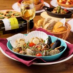 Scallops and clams steamed in white wine ~ Provence style ~