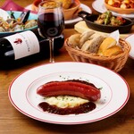 Venison sausage ~ served with mashed potatoes ~