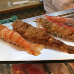 寿司栄 - 金沢沖深の4大海老　鬼海老　獅子海老　ガス海老　南蛮海老