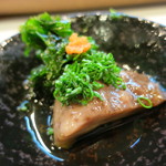 寿司栄 - 厚切り海鼠の酢の物　海苔と共に