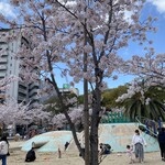 クレヨンハウス - お店横の公園でオープン待ち