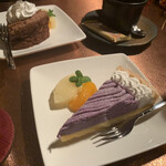 時の回廊 - 紫いもとさつまいものタルトケーキ、ガトーショコラ