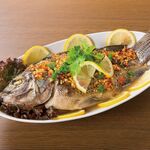 Red sea bream with lemon sauce