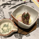 Nukumorino Yado Furukawa - 冷皿（ホタルイカと新玉ねぎのサラダ）