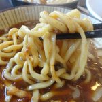 野菜が美味しい鶏豚ラーメン まる重 - 麺との絡みも最高