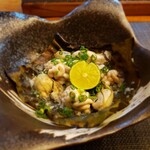 居酒屋まるこ - 白子とカキの昆布焼き