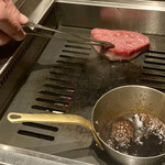 北海道焼肉 北うし - 知床和牛フィレ　シャトーブリアン（本わさび　岩塩　北うし醤油）