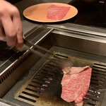 北海道焼肉 北うし - びえい和牛サーロイン　出汁しゃぶ