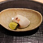 新ばし 星野 - 河豚の白子焼き