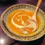 炭火割烹 蔓ききょう - かぼちゃスープ