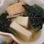Tea time - 揚げ出し豆腐と小松菜の煮浸し