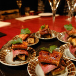 焼肉赤身にくがとう 人形町本店 - 和牛とうなぎのロッシーニ