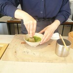 あみじま茶屋 - 抹茶＋団子（ 醤油・あんこ ）５００円