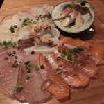 UOKIN PICCOLO - 海のカルパッチョ６点盛り680円