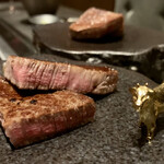 北海道焼肉 北うし - 知床和牛フィレ　シャトーブリアン（本わさび　岩塩　北うし醤油）