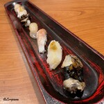 千陽 - 鮃､のどぐろ炙り､槍烏賊､鮑のにぎり