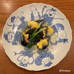 千陽 - シューリ貝と海藻の卵とじ