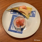 千陽 - 桜鱒と筍､北海縞海老