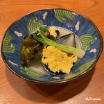 千陽 - シューリ貝と海藻の卵とじ