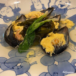 千陽 - シューリ貝と海藻の卵とじ