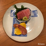 千陽 - 天然本鮪のトロと活毛蟹のあらい