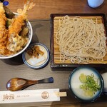 生そばと、天丼。 楽雲 - 