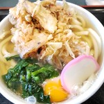 小諸そば - かき揚げうどん玉子付き480円