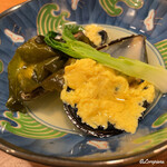 千陽 - シューリ貝と海藻の卵とじ