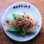 みさ - 富士宮市柚野･お食事処みさ「定食」の漬物[ミサワホームセラミック静岡支店編]