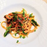 La Brianza - イイダコ菜の花スパゲッティ。蕗の香りがアクセントになっていて春の美味しさ感じます♡嬉しい