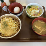 Sukiya - 牛丼他+チーズ+サラダセット