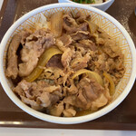 すき家 - おろしポン酢牛丼(おろしポン酢をかける前)
