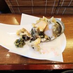 つくも - あわび天ぷら