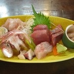 Haya Iso - 一品料理の「お刺身(地魚) 」（750円、ただし時価表示あり）