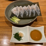 日本料理 みつわ - 河豚の刺身