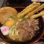 資さんうどん 則貞店 - 肉玉丸天うどん+ごぼう天トッピング