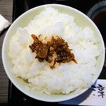 味ごよみ 淳平 - 令和4年4月
            淳平ランチのご飯
            堺の上神谷米でおかわり1回無料