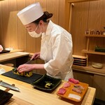 鮨 あらい - 桜の葉の玉