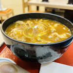 永坂更科 布屋太兵衛 - ☆アツアツのカレー南蛮そばを注文。